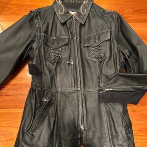 Women’s leather Harley Davidson Hip-length Jacket
